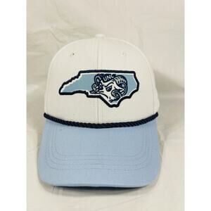 North Carolina Tar Heels UNC Hat White Blue Logo Adjustable College Snapback